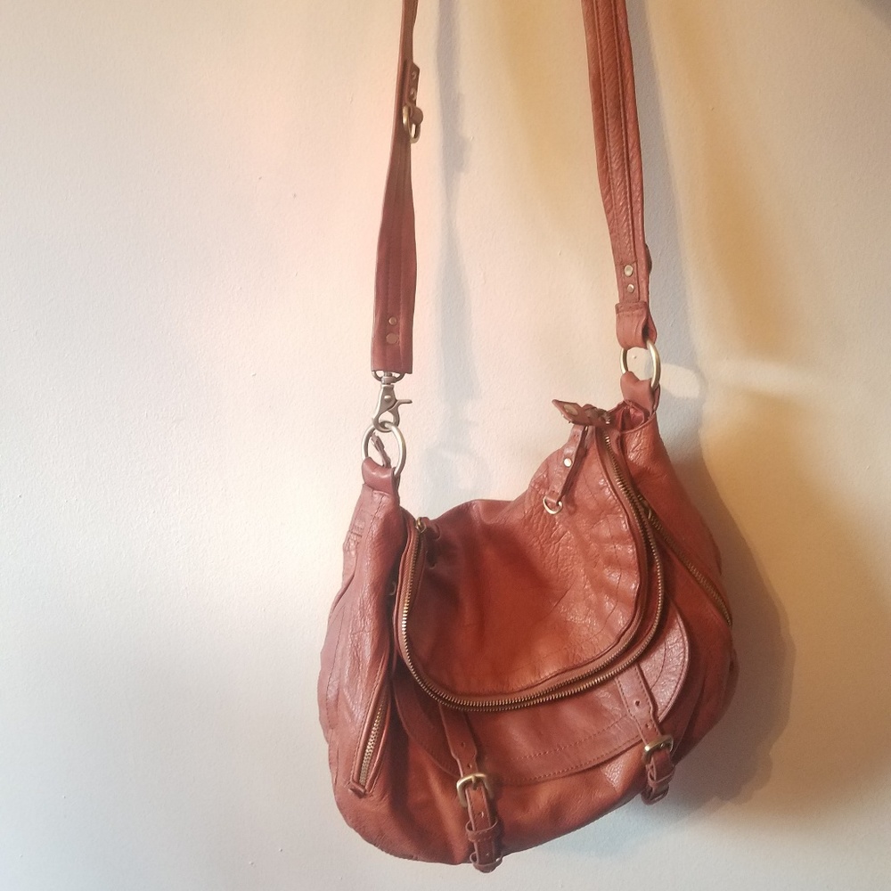Genuine brown leather bag